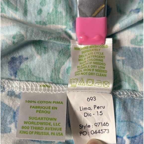 Lilly Pulitzer In A Pinch Monterey Pima Cotton Shift Tank Dress Size Large Blue - Picture 7 of 8